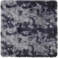 vidaXL Hoogpolig vloerkleed NAVARRA 200x200 cm polyester donkergrijs