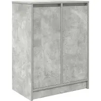 vidaXL Schoenenkast 57x34x76 cm bewerkt hout betongrijs