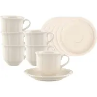 Villeroy & Boch Kaffeetassen mit Untertassen Manoir 120 ml Set van 6