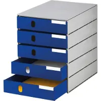 Styro Styroval Pro ladebox, 5 laden, gesloten, B 243 x D 335 x H 323 mm, DIN C4, polystyreen, stapelbaar, ecoblauw