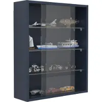 VCM Glasvitrine hängend | Vitrine Glas mit ESG-Sicherheitsglas | Maße ca. H. 60 x B. 50 x T. 15 cm | Hängevitrine Glas | Modern und platzsparend | Glas Vitrinenschrank - Drivalo M