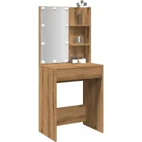 vidaXL Kaptafel met LED-verlichting 60x40x140 cm artisanaal eikenkleur