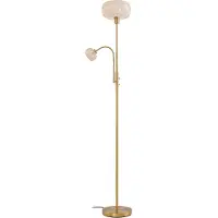 LINDBY Vloerlampe , Aliette, Goud / Messing, Woonkamer, Glas, Modern