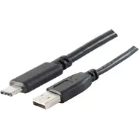 S-Conn USB-C naar USB-A kabel - USB2.0 - tot 1A / zwart - 3 meter