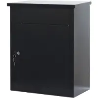 Phoenix Pakketbrievenbus PB0580, volume 61 l, weerbestendig, Smart System, diefstalbeveiliging, sleutelslot, B 440 x D 350 x H 580 mm, staal, zwart