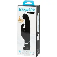 Happy Rabbit - g-spot vibrator met clitorisstimulator - oplaadbaar - zwart