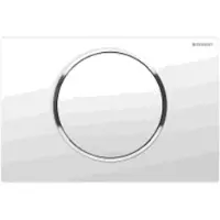 Geberit Sigma 10 bedieningsplaat kleuren:plaat/ring/knop Wit-Chroom-Wit