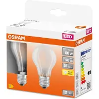 Osram Ledlamp Peertje Retrofit - D6cm - Warm Wit - E27 - 6,5w - 2 Stuks