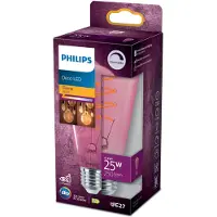 Philips 4x LED lamp E27 | Edison ST64 | Filament Deco | Roze | 1800K | Dimbaar | 4.5W (25W)