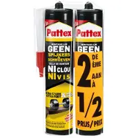 Pattex Geen Spijkers & Schroeven 2 x 400 gr +50% | Montagekit Geschikt voor Binnen | Voor Alle Materialen | Extreem Sterk | Ideaal als Universele Montagekit