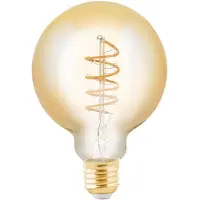 Eglo Ledfilamentlamp Globe - Amber - D9,5cm - Dimbaar - Warm Wit - E27 - 4w