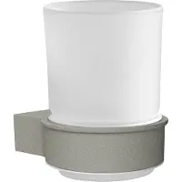 Allibert LOFT-GAME Bekerhouder Inclusief beker in glas Mat gelakt Grijs - hangend