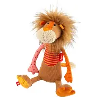 Sigikid Zachte knuffel Patchwork Sweety Leeuw, rood