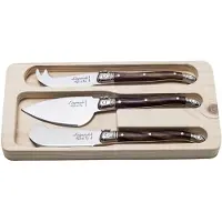 Laguiole Kaasmes Premium Line Dark Wood (3-Delig)