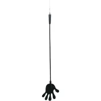 Rimba - Siliconen rijzweep in handvorm - 40 cm (zwart)
