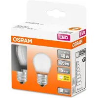 Osram Ledlamp Peertje Retrofit - D4,5cm - Warm Wit - E27 - 4w - 2 Stuks