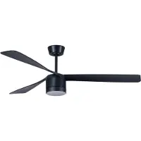 Beacon Zwarte plafondventilator met lamp Peregrine Ø 142cm