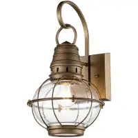 Kichler Wandlamp buiten Bridgepoint, dimbaar, brons / oud-messing, Aluminium, Maritiem, Wandlamp buiten