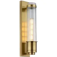Quintiesse LED Wandlamp Wellington | 60W 3000K 820Lm 830 | IP44 | Dimbaar | Aged Brass