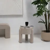 Giga Meubel Poef Yara Bouclé Taupe