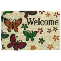 No name Deurmat welcome butterfly