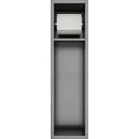Guido Gusto Inbouw toiletrolhouder-closetborstel houder gun metal zonder klep