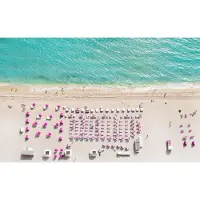 Overig Fotobehang Pink Umbrella - Meerkleurig - 2,50m X 400cm