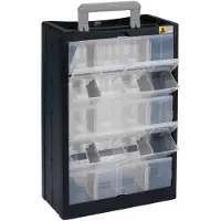Allit 466260 Opbergkast voor kleine onderdelen VarioPlus DrawBox C 40 Gesloten (b x h x d) 300 x 465 x 155 mm Zwart, Grijs 1 stuk(s)