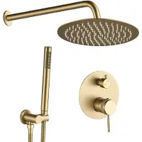 REA Inbouw Regendoucheset Lungo Grip Gold Brush + Box