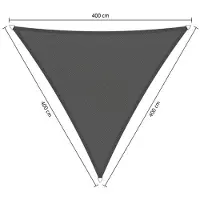 Shadow Comfort waterafstotend, driehoek 4x4x4,m Vintage grey met bevestigingsset