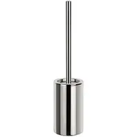 Spirella Luxe Toiletborstel in houder Sienna - zilver glans - porselein - 42 x 10 cm - met binnenbak