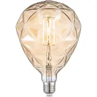 Home Sweet Home Edison Vintage LED filament lichtbron Globe - Amber - G125 Deco - Retro LED lamp - 15/15/22cm - geschikt voor E27 fitting - Dimbaar - 4W 400lm 2700K - warm wit licht
