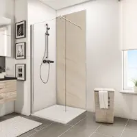 Schulte achterwand - zandsteen - 150x255 - zelf inkortbaar en zelfklevend -wanddecoratie - muurdecoratie - badkamer wandpanelen - wandbekleding