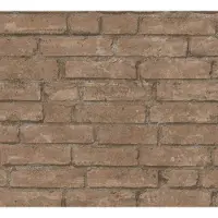 Living Walls BAKSTENEN BEHANG | industrieel - Bruin Oranje - Elements 2