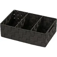 Wenko Organizer Adria 3-vaks 32x21x10cm Zwart