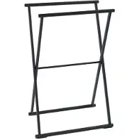 Wenko 2370910 Handdoekhouder Lava Plooibaar Zwart - 53,5 x 80,5 x 35 cm