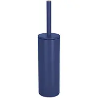 Spirella Luxe Toiletborstel in houder Cannes - donkerblauw - metaal - 40 x 9 cm - met binnenbak - Toiletborstels