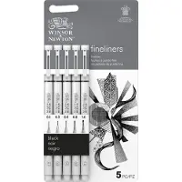 Winsor & Newton Fineliner 5-set Zwart