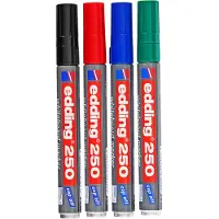Edding 250 Whiteboard Marker Blister van 4 Assorti