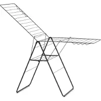 Brabantia HangOn Droogrek 25m - Inklapbaar Wasrek - Matt Black