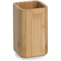 Zeller Tandenborstelhouder - bamboe hout - 7 x 11 cm - Tandenborstelhouders