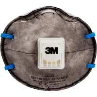 3M Stofmasker Cool Flow 9922, type FFP2, deeltjesfiltratie 94 %, reukwerend, met ventiel, grijs, 2 stuks