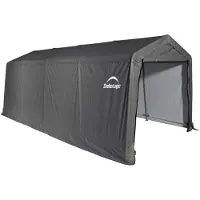 ShelterLogic Garage-in-a-Box: Metalen garage, 18,3 m², parkeerplaats, complete garage, 18,3 m², zadeldak