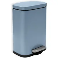 Spirella AKIRA Pedaalemmer 5L – Prullenbak met Deksel – Badkamer – Blauw Staal