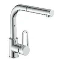 Schutte DESIGN RING Keukenkraan - Mengkraan - Met Uittrekbare Uitloop - Chroom