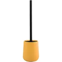 Spirella MSV Toiletborstel in houder/wc-borstel Malmo - keramiek/rvs - saffraan geel/zwart - 39 x 10 cm - Toiletborstels
