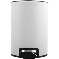 Spirella Pedaalemmer 5L - Prullenbak voor Badkamer of Toilet - Soft Close - Vingerafdrukbestendig - RVS - 30x25x20cm - Wit