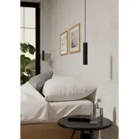 Eglo Almudaina Hanglamp - LED - Ø 4 cm - Zwart - Dimbaar - Staal