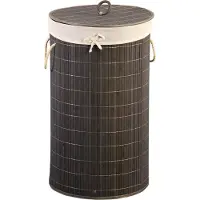 Kesper Wasmand, 60 x 35 cm, gemaakt van FSC bamboe, polyester binnenzak, deksel