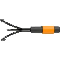 Fiskars Quikfit Krabber - Koolstofstaal Tuingereedschap - Voor het Bewerken en Beluchten van Bloembedden